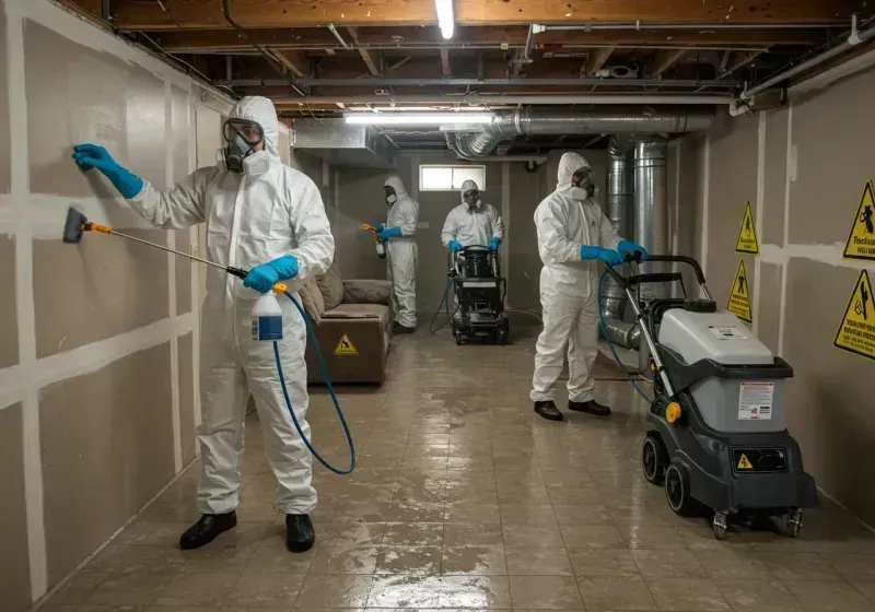 Basement Moisture Removal and Structural Drying process in Childress, TX